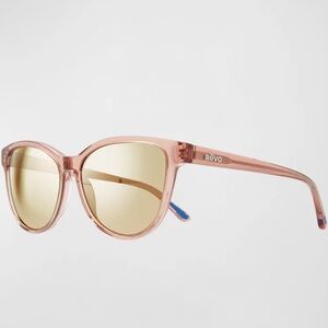 Revo Daphne Cat-Eye Sunglasses Crystal Mauve Acetate Rose Gold